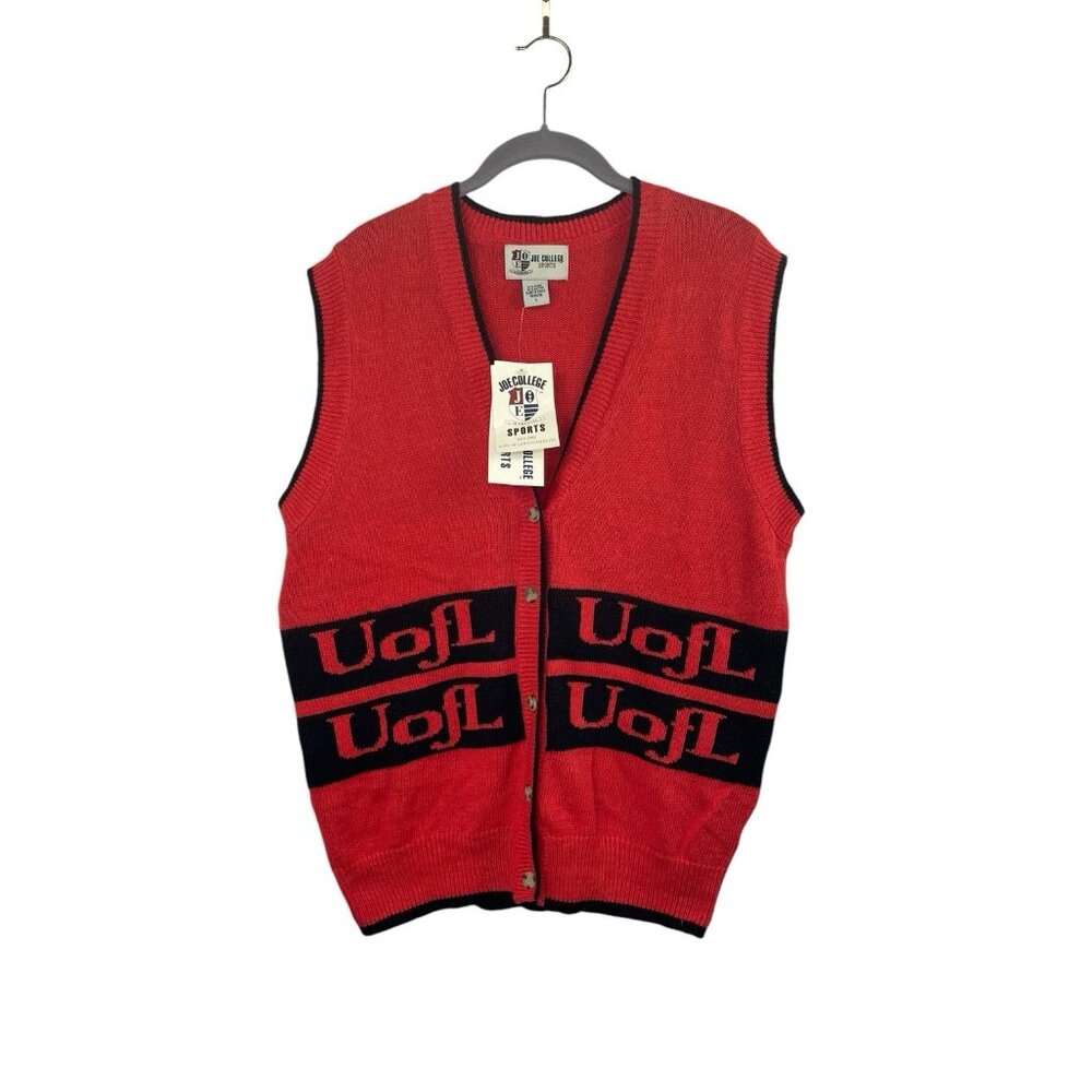 University Of Florida Vintage Joe College NWT Knit Vest Size Large